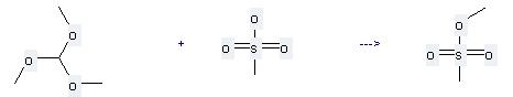 Methanesulfonic acid,methyl ester can be prepared by trimethoxymethane and methanesulfonic acid at the ambient temperature